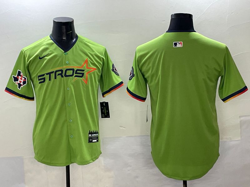 Men Houston Astros Blank Green three generations Joint Name 2025 Nike MLB Jersey style 2